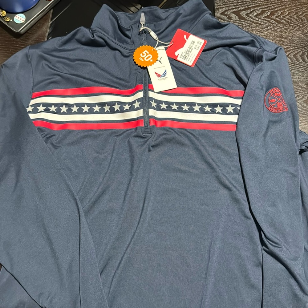 Men’s puma 3/4 zip up golf shirt. Brand new never worn with tags!